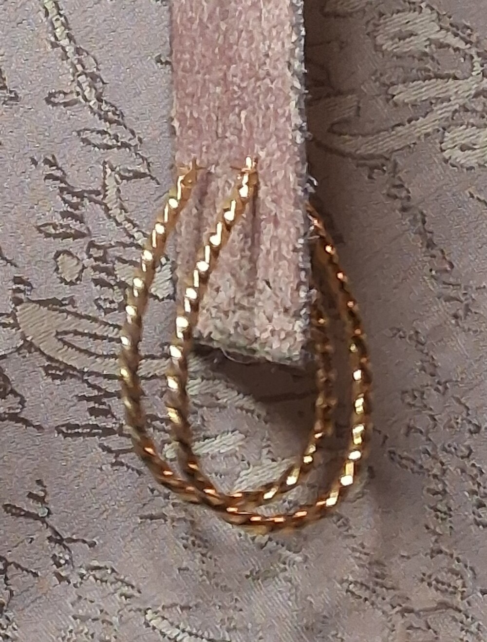Monet Gold Tone Textured Hoop Earrings Vintage Style Signed Jewelry